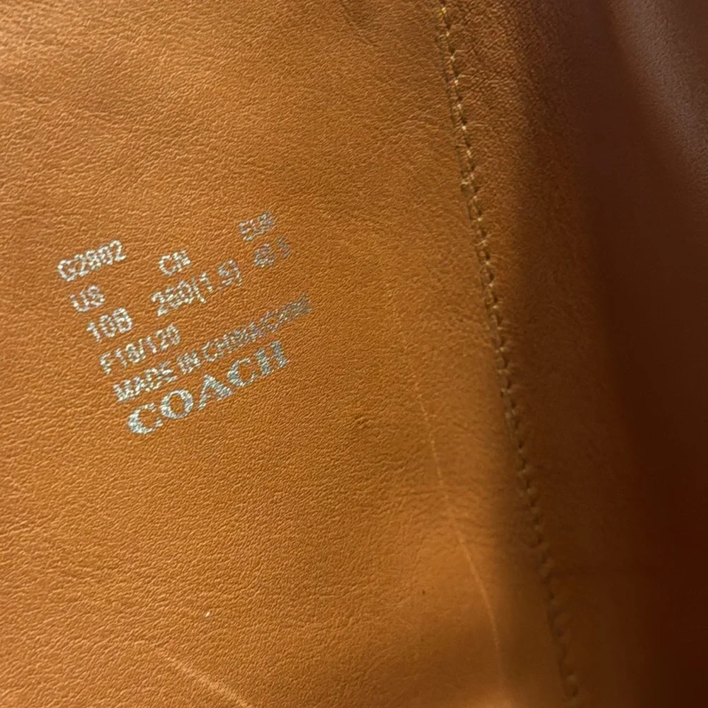 Coach ladies dark chocolate brown tall Brynn Riding leather Boots size 10 B - Picture 12 of 13